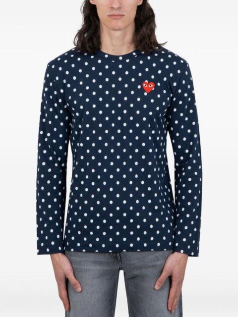 Comme des Garçons Homme polka-dot long-sleeve t-shirt