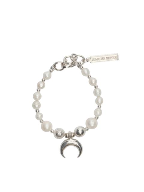 Marine Serre SILVER PLATED PEARL BRACELET