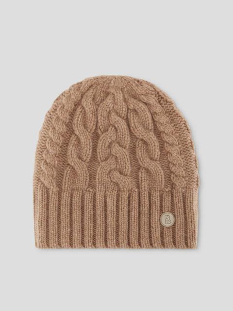 BOGNER Nyala Cashmere knitted hat in Camel