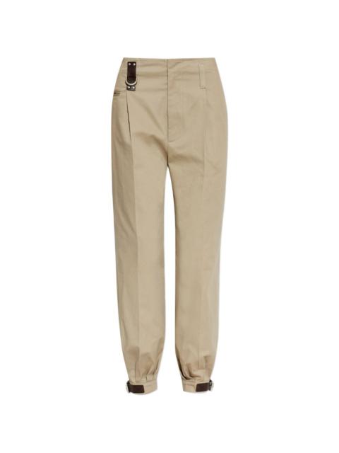 Moschino buckle-cuff trousers