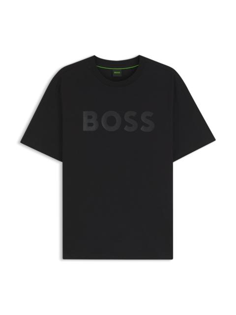 BOSS COTTON T-SHIRT WITH TONAL LOGO