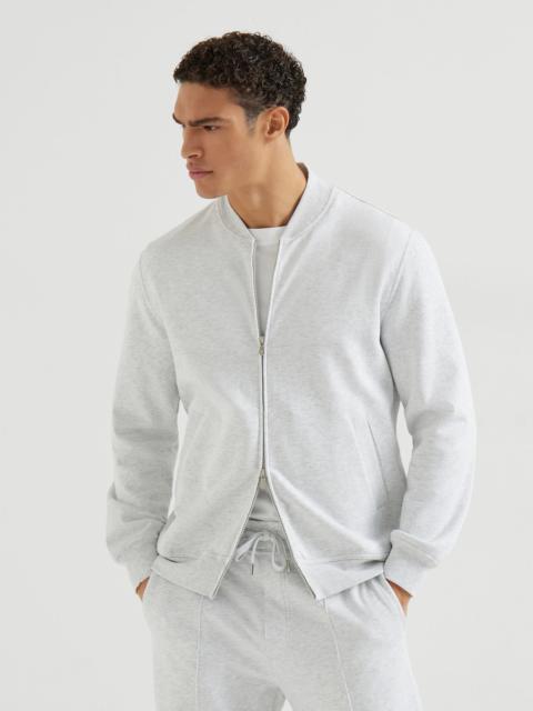 Brunello Cucinelli Techno cotton French terry sweatshirt with zipper