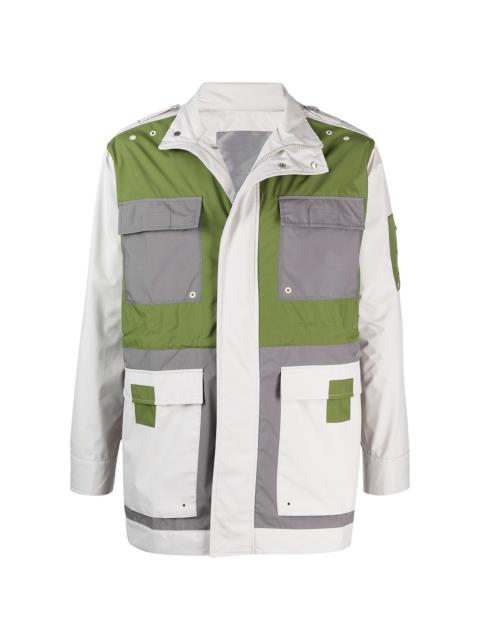 Rhombus colour-block jacket