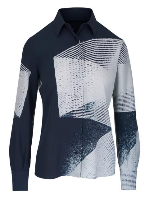 AKRIS print collared shirt