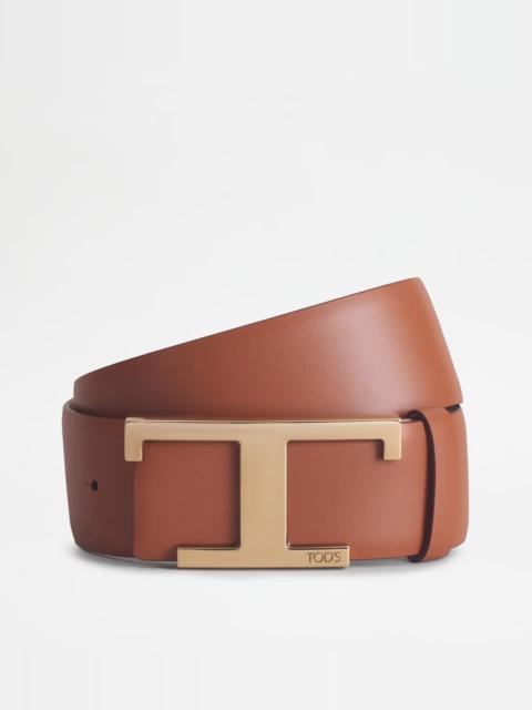 Tod's BELT IN LEATHER - BROWN