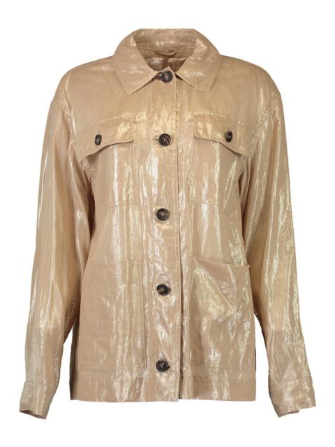Brunello Cucinelli Shimmery Gauze Jacket