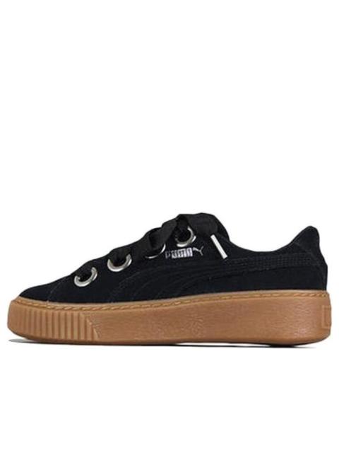 PUMA (WMNS) PUMA Platform Kiss Suede 'Black' 366461-01