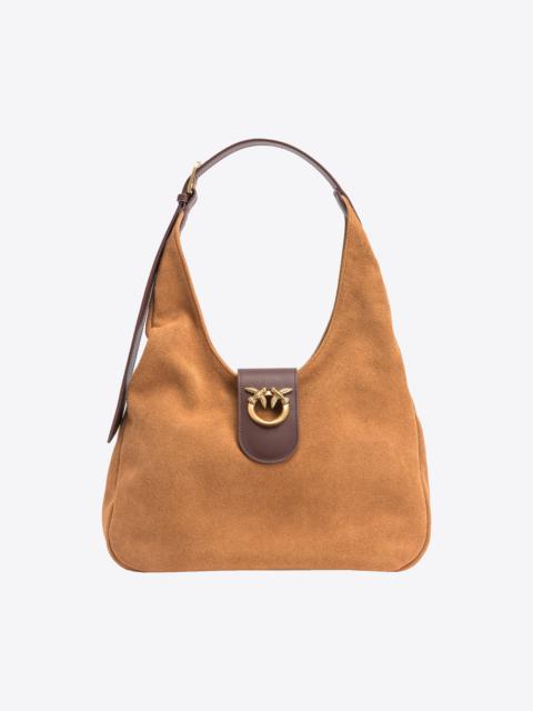 MINI HOBO BAG IN SUEDE AND LEATHER