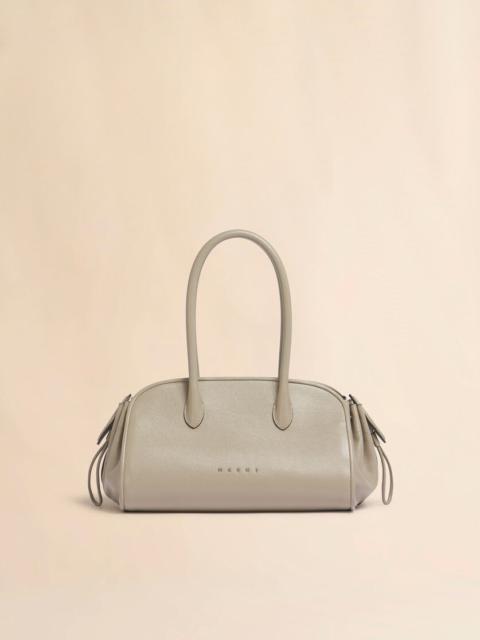Marni TAUPE LEATHER TULIPEA EW TOTE BAG