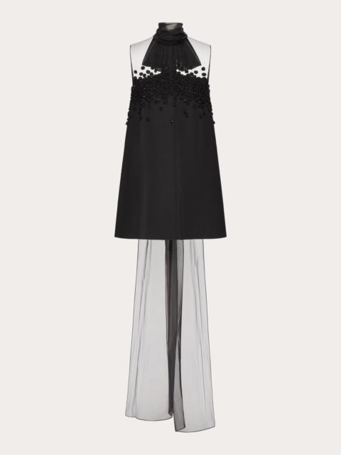 Valentino EMBROIDERED STRUCTURED COUTURE SHORT DRESS