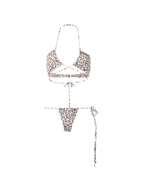 MANOKHI leopard-print bikini set