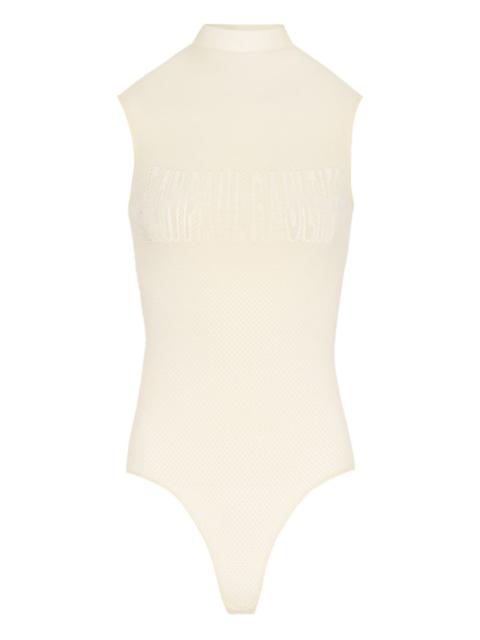 Jean Paul Gaultier mesh flocked bodysuit