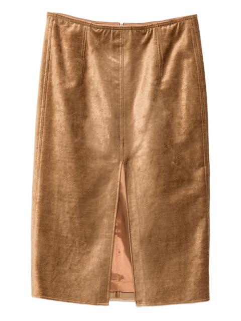 forte_forte velvet split skirt