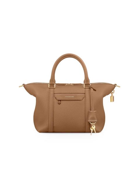 MAISON de SABRÉ Women's Small Leather Crossbody Weekender Bag - Sandstone Brown