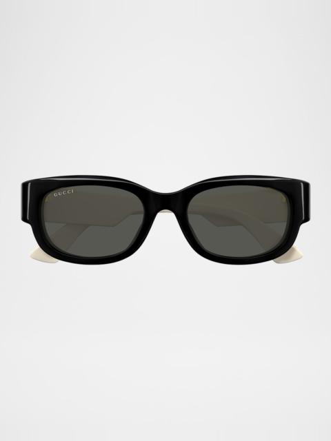 GUCCI Logo Cat-Eye Acetate Sunglasses