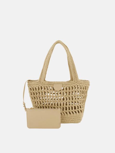 Vince Barcelona Cotton Crochet Small Tote