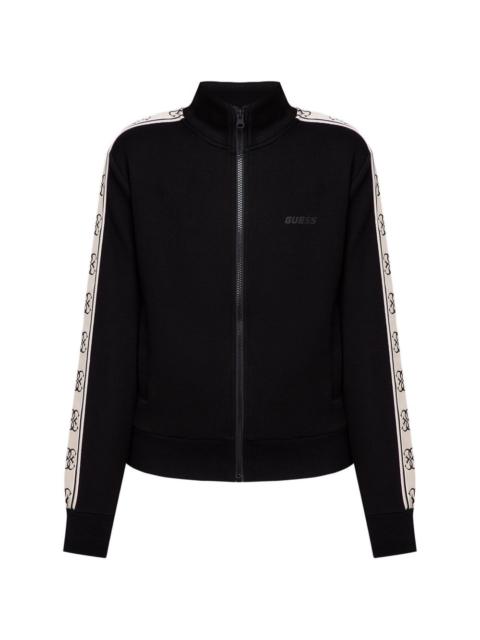 GUESS USA logo-tape zip-up sweatshirt