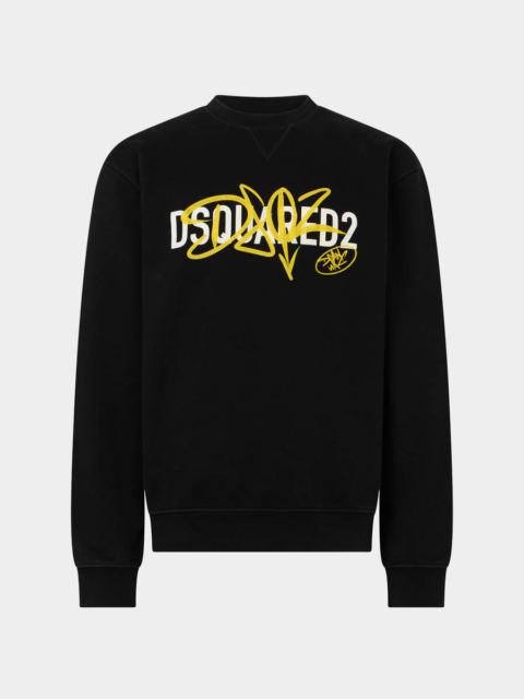 DSQUARED2 GRAFFITI COOL FIT CREWNECK