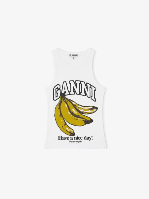 GANNI TANK TOP WITH BANANA