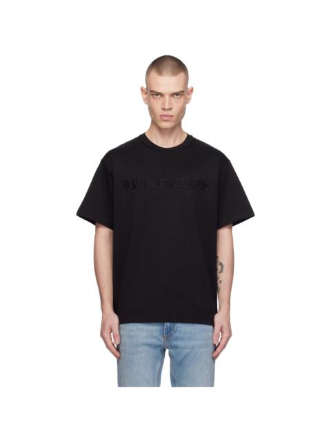VERSACE JEANS COUTURE Black Logo Line Goth T-shirt