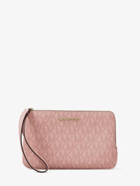 MICHAEL KORS Jet Set Travel Small Signature Logo Wristlet