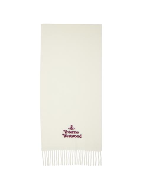 Vivienne Westwood Off-White Embroidered Scarf