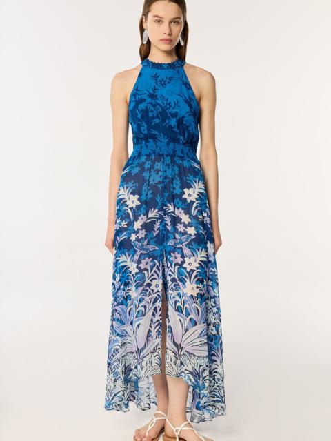 Poupette St Barth Long Dress Celie - Blue Soho