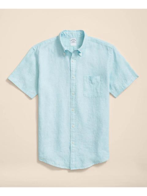 Brooks Brothers Irish Linen Short-Sleeve Sport Shirt