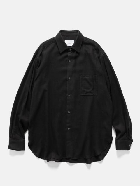 ssstein Rayon Silk Flannel Oversized Down Pat Shirt Charcoal