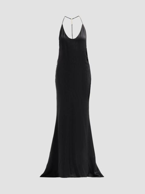 TOM FORD Women's Satin Silk Halterneck Gown - Black