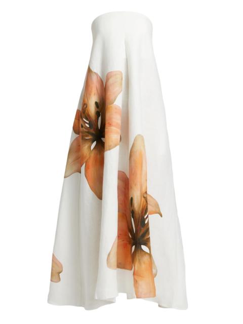 SIGNIFICANT OTHER Women's Parisa Bandeau Linen A-Line Maxi Dress - Tiger Lily