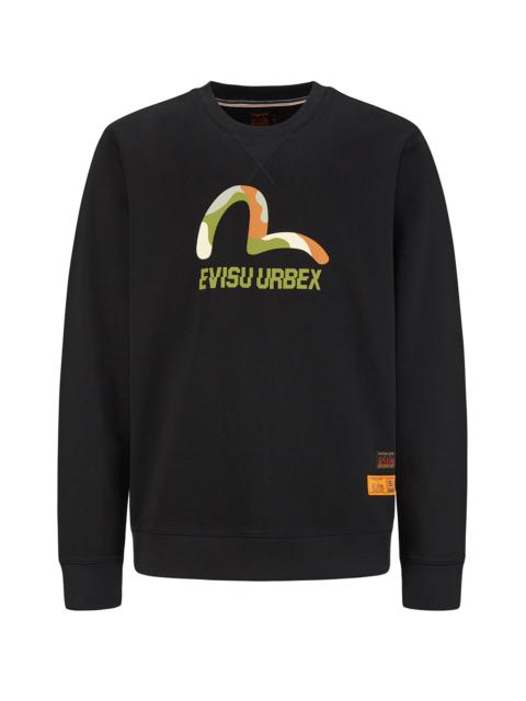 EVISU CAMOUFLAGE SEAGULL PRINTED SWEATSHIRT