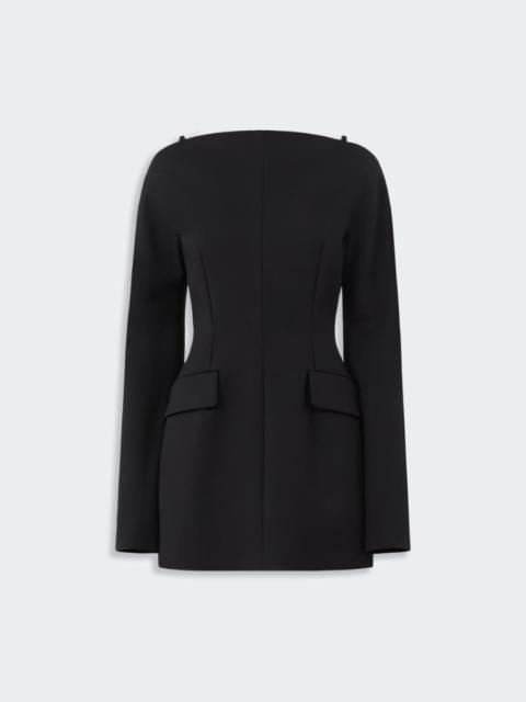 Sportmax Short contoured cady dress - black