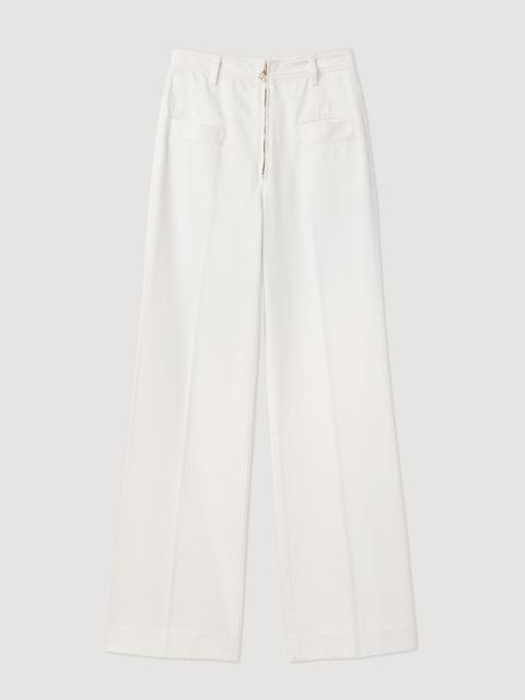 Sandro Wide-leg canvas pants