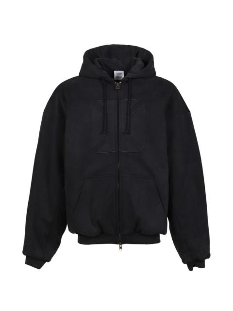 VETEMENTS embridered cross hoodie