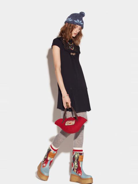 DSQUARED2 LACE BIB MINI DRESS