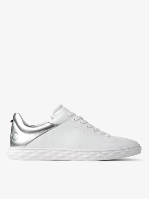 JIMMY CHOO Diamond Light/m Ii
White Leather and- Silver Metallic Nappa Low-Top Trainers