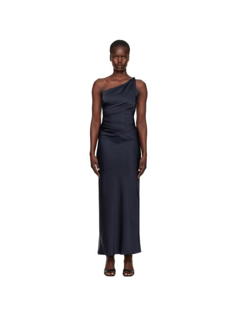 BEC + BRIDGE Navy Lunetta Asym Maxi Dress