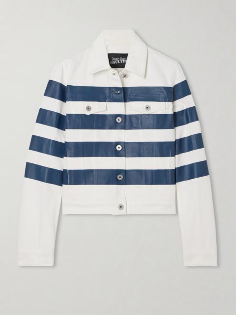 Jean Paul Gaultier Striped Denim Jacket