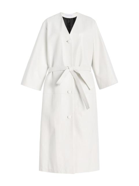 MARIE ADAM-LEENAERDT Leather Coat ivory