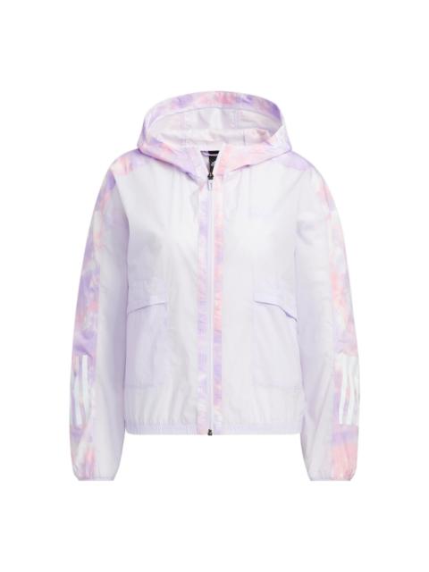 adidas (WMNS) adidas Met Aop Windbreaker 'Purple' HI6827