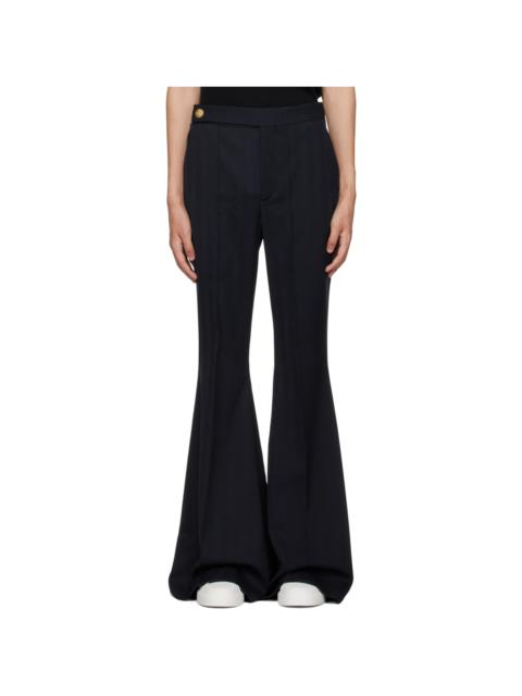 Navy Buttoned Trousers