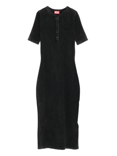 Diesel button-fastening short-sleeve dress