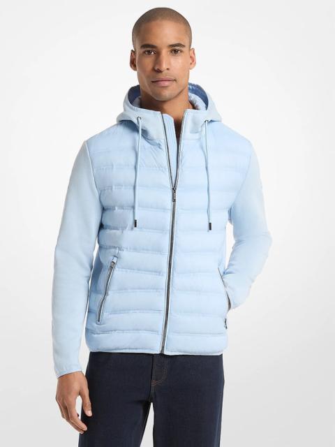 MICHAEL KORS Galway Quilted Mixed-Media Jacket