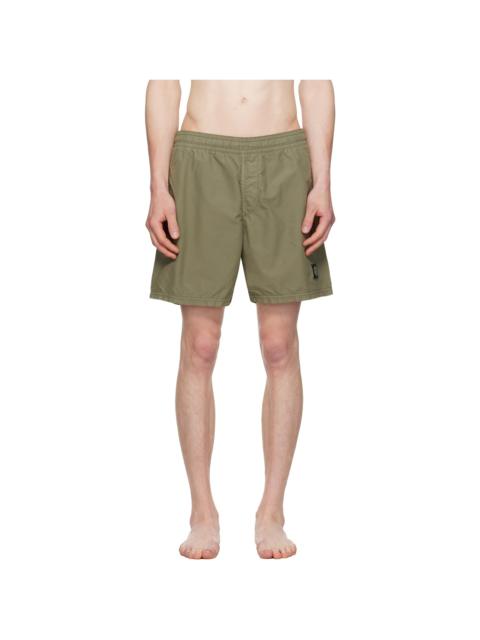 Stone Island Khaki B100B09 Brushed Nylon Swim Shorts