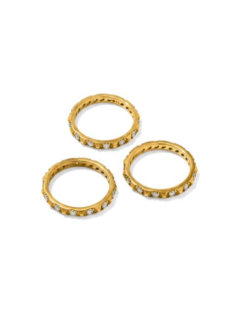 KENDRA SCOTT Fate Vintage Gold Ring Set of 3