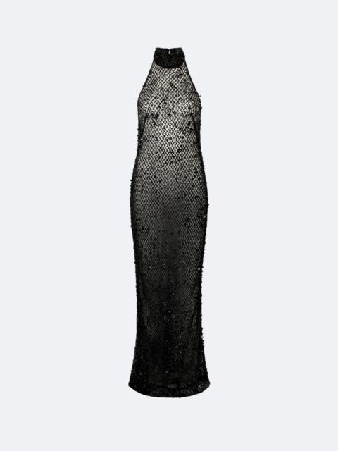 LAPOINTE Mesh Sequin Gown