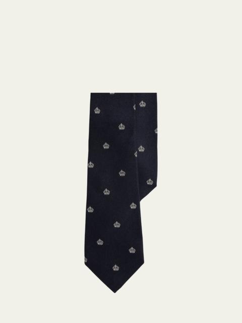 Ralph Lauren Men's Crown Club Silk and Cashmere Tie