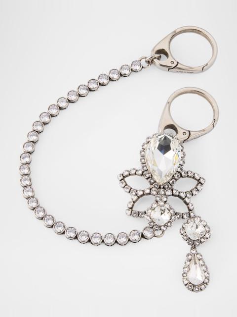 Alexander McQueen Chandelier Crystal & Cubic Zirconia Chain Bag Charm