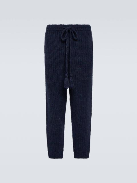 Wind Rose ribbed-knit sweatpants